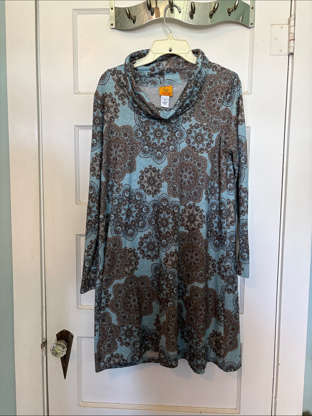 Ruby Rd. Soft Cowl Neck Long Sleeve Knit Dress Size S